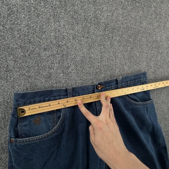 VTG Rocawear Denim Jeans Men Urban Y2K Hip Hop Blue Actual 37x31 Embroidered - Picture 12 of 16